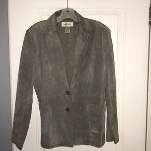 Grey suede blazer
